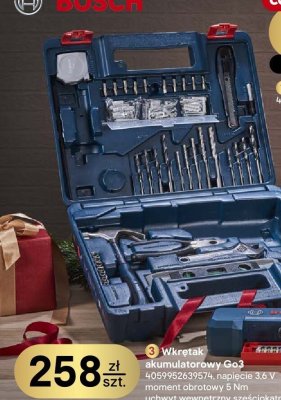 Wkrętak akumulatorowy Go3 Bosch promocja w Castorama