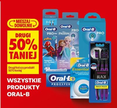 Wszystkie produkty Oral-B drugi -50% promocja w Biedronka