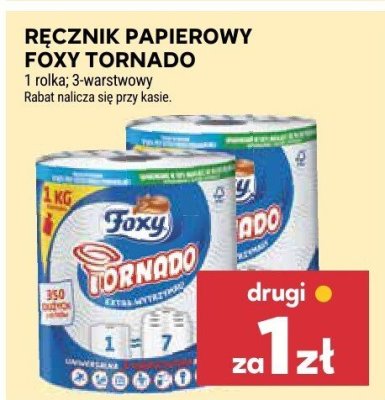 Ręcznik papierowy Foxy Tornado promocja w Stokrotka