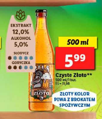 Piwo Czyste z艂oto Deer bear promocja