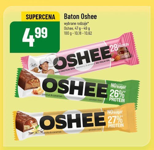 Baton waniliowo-karmelowy Oshee protein promocja