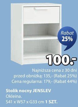 Stolik nocny JENSLEV promocja w Jysk
