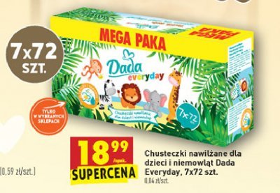 Chusteczki rumianek i alantoina Dada promocja