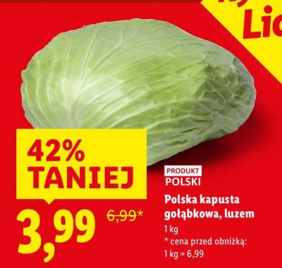 Polska kapusta gołąbkowa, luzem promocja w Lidl