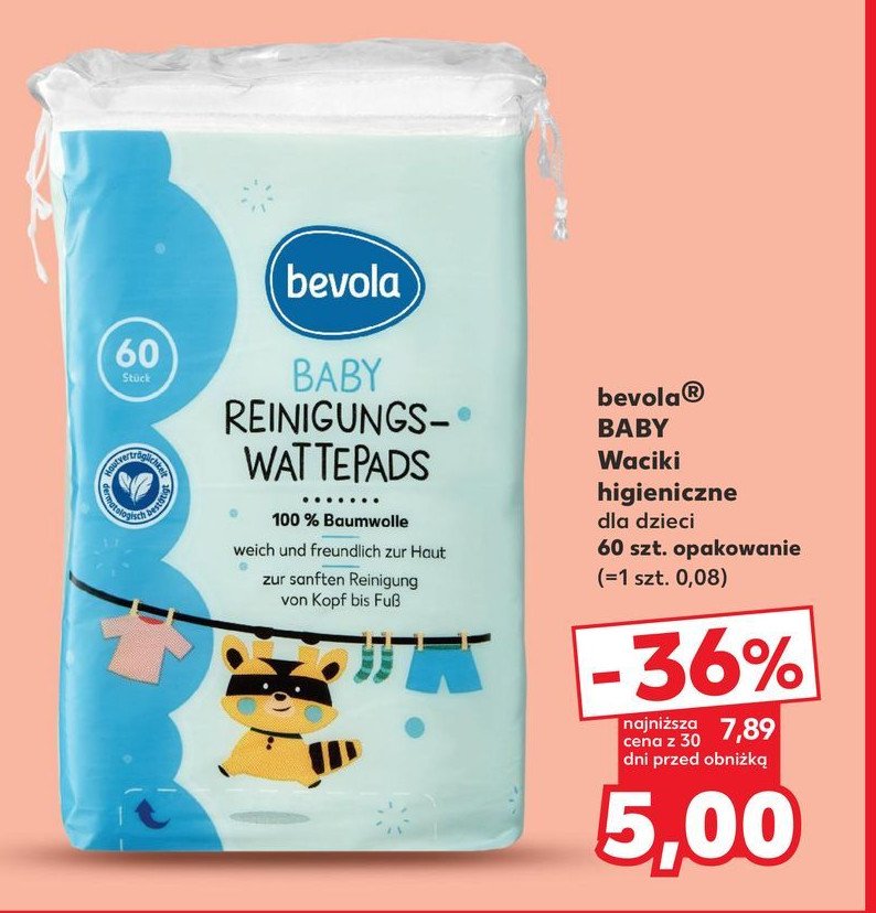 Waciki higieniczne Bevola baby promocja w Kaufland