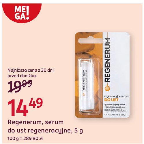 Serum do ust Regenerum promocja w Rossmann