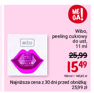 Peeling cukrowy do ust Wibo aromatic sugar promocja