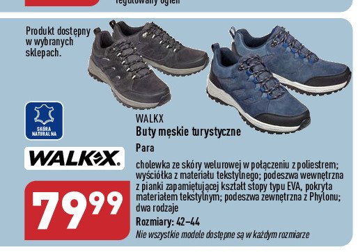 Buty męskie sznurowane 42-44 Walkx promocja