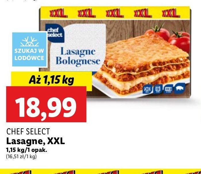 Lasagne bolońska Chef select promocja