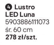 Lustro LED Luna promocja w Castorama