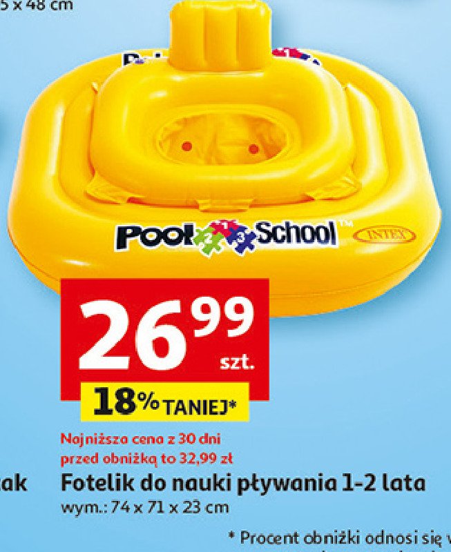 Fotelik do nauki pływania Intex promocja w Auchan