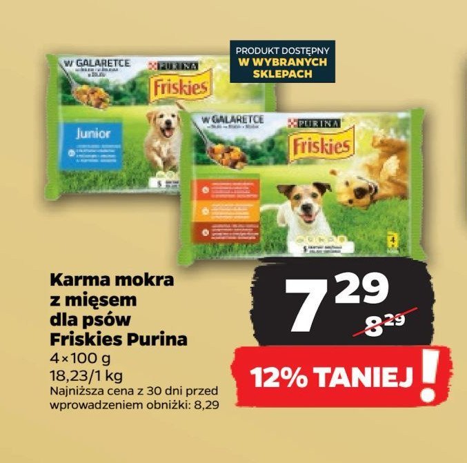 Karma dla psa junior z kurczakiem i groszkiem w galaretce Friskies vitafit Purina friskies promocja