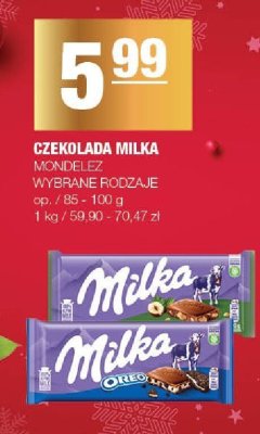 Czekolada mleka Mondelez wybrane rodzaje promocja w SPAR
