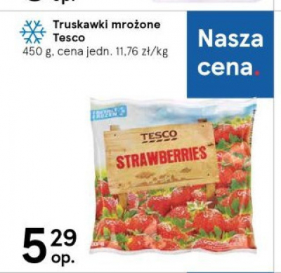 Truskawka mrożona Tesco promocja