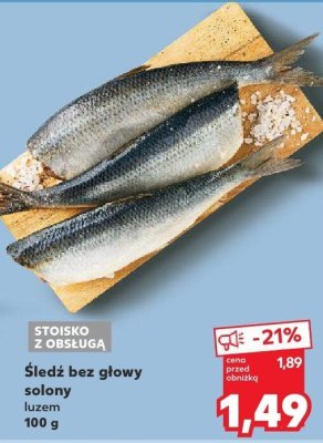 Śledź bez głowy solony Kaufland promocja w Kaufland