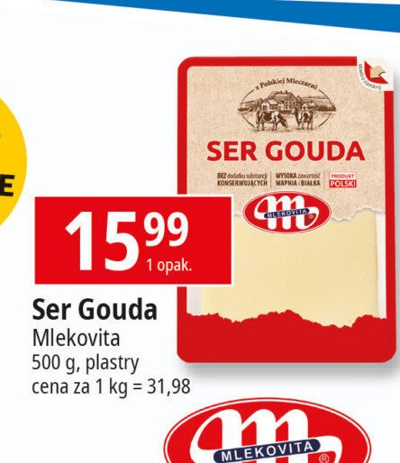 Ser gouda MLEKOVITA Z POLSKIEJ MLECZARNI promocja w Leclerc