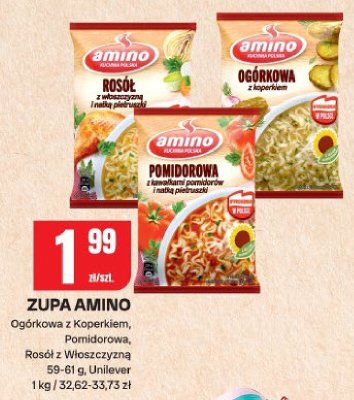 Zupa Amino Ogórkowa z Koperkiem, Pomidorowa, Rosół z Włoszczyzną promocja w Chorten