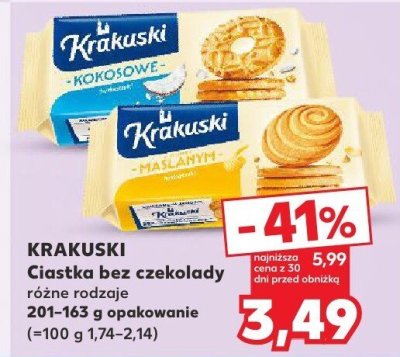 Ciastka bez czekolady różne rodzaje promocja w Kaufland