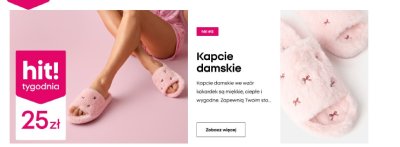 Kapcie damskie różowe promocja w Pepco