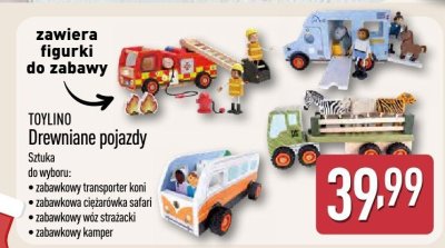 Drewniane pojazdy, różne rodzaje promocja w Aldi