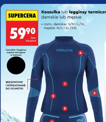 Legginsy termiczne damskie lub męskie promocja w Biedronka