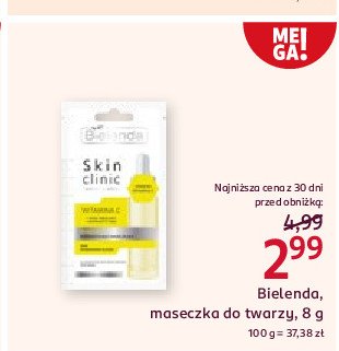 Maska do twarzy witamina c BIELENDA SKIN CLINIC PROFESSIONAL promocja