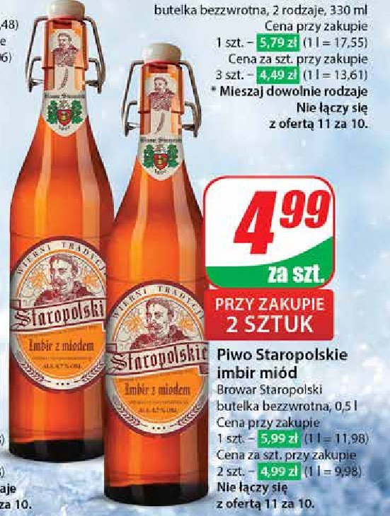 Piwo Staropolskie imbir z miodem promocja