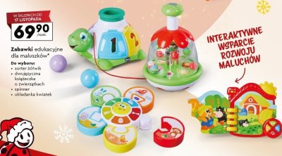 Zabawki edukacyjne dla maluszków Chicco różne rodzaje promocja w Biedronka