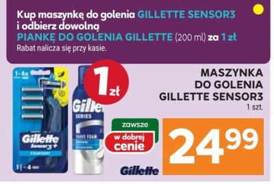 Maszynka do golenia Gillette Sensor3 promocja w Stokrotka