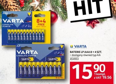 Baterie LP AAA 8+4 SZT. Varta Longlife Power promocja w Selgros