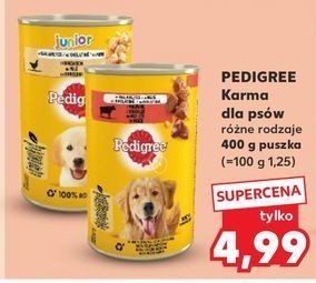 Karma dla psa wołowina w galaretce Pedigree promocja w Kaufland