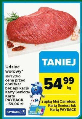 Udziec wołowy skrzydło promocja w Carrefour