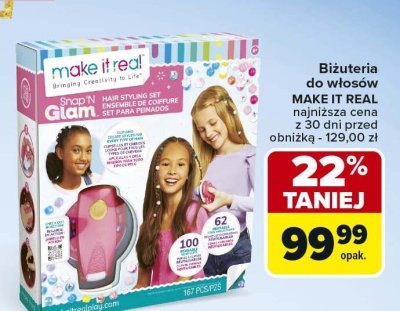 Biżuteria do włosów MAKE IT REAL Glam Hair Studio promocja w Carrefour