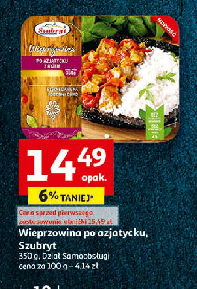 Wieprzowina po azjatycku z ryżem Szubryt promocja