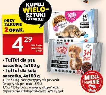 TufTuf dla kota saszetka, 4x100 g promocja w Twój Market