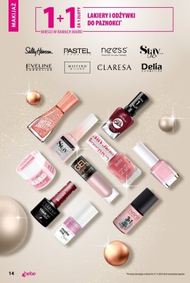 Lakier do paznokci Sally Hansen, Pastel, Neess, Stay, Eveline, Mistero Milano, Claresa, Delia promocja w Hebe