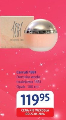 Woda toaletowa Cerruti 1881 damska promocja w Drogerie DM
