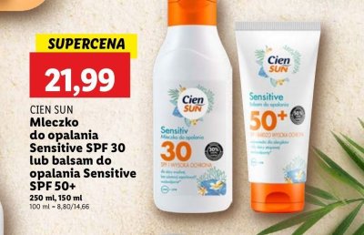 Balsam do cia艂a sensitive spf 50+ Cien sun promocja