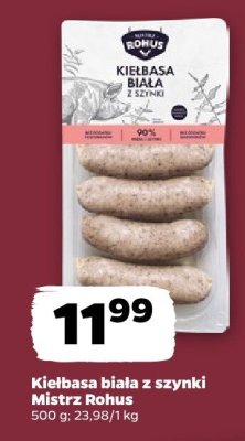 Kiełbasa biała z szynki  promocja w Netto