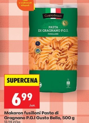 Makaron fusilloni Pasta di Gragnano P.G.I.  promocja w Biedronka