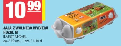 Jaja z wolnego wybiegu rozm. M Invest Michel promocja w SPAR