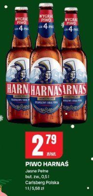 Piwo harnaś jasne pełne but. zw. Carlsberg Polska promocja w Chorten