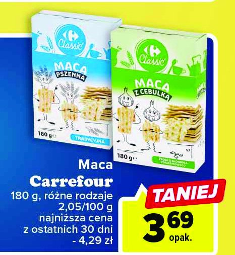 Maca pszenna Carrefour promocja
