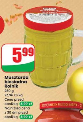 Musztarda biesiadna Rolnik promocja w Dino