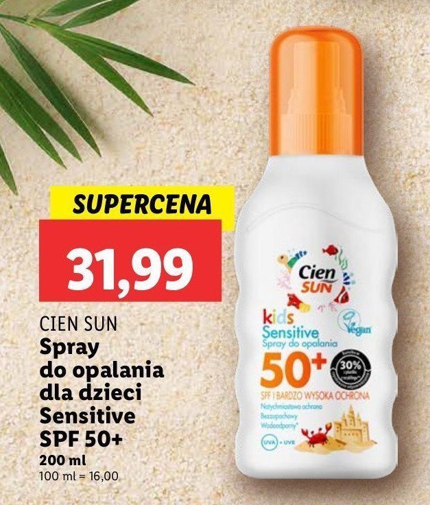 Spray do opalania dla dzieci spf 50 sensitive Cien sun promocja
