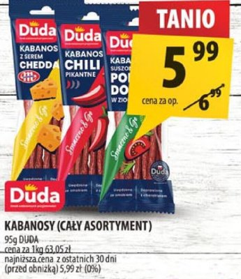 Kabanosy (cały asortyment) Duda promocja w Arhelan