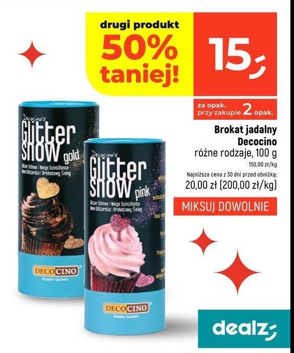 Brokat jadalny Decocino promocja