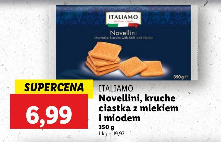 Ciastka śmietankowe z miodem Italiamo promocja w Lidl