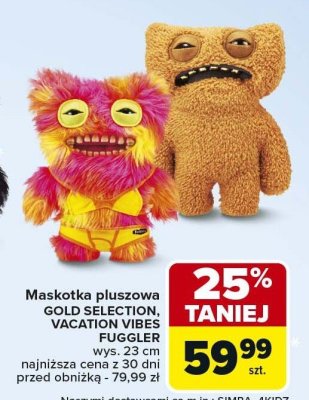 Maskotka pluszowa Gold Selection, Vacation Vibes wys. 23 cm promocja w Carrefour
