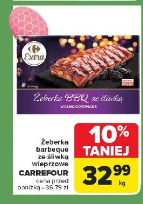 Żeberka bbq ze śliwką Carrefour extra promocja